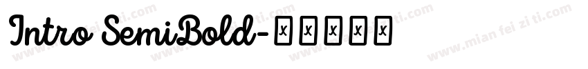 Intro SemiBold字体转换